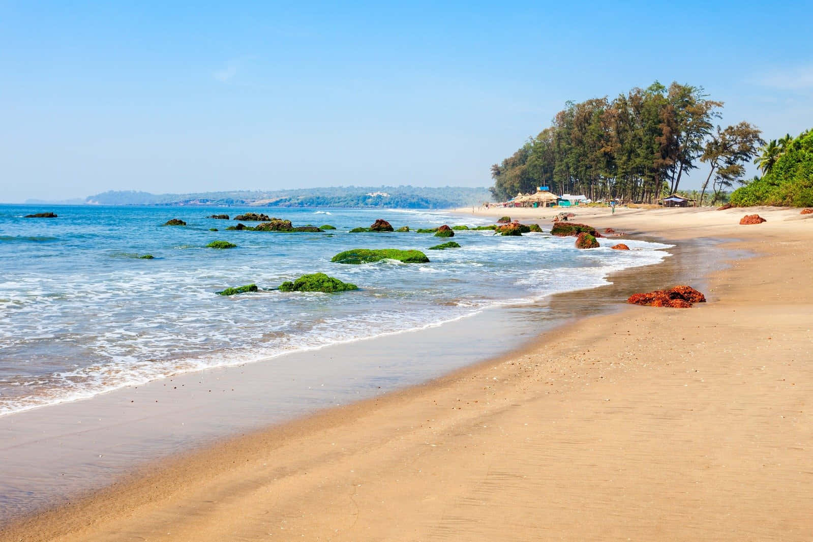 Slappnaav Och Ladda Om Vid Goa-stranden.