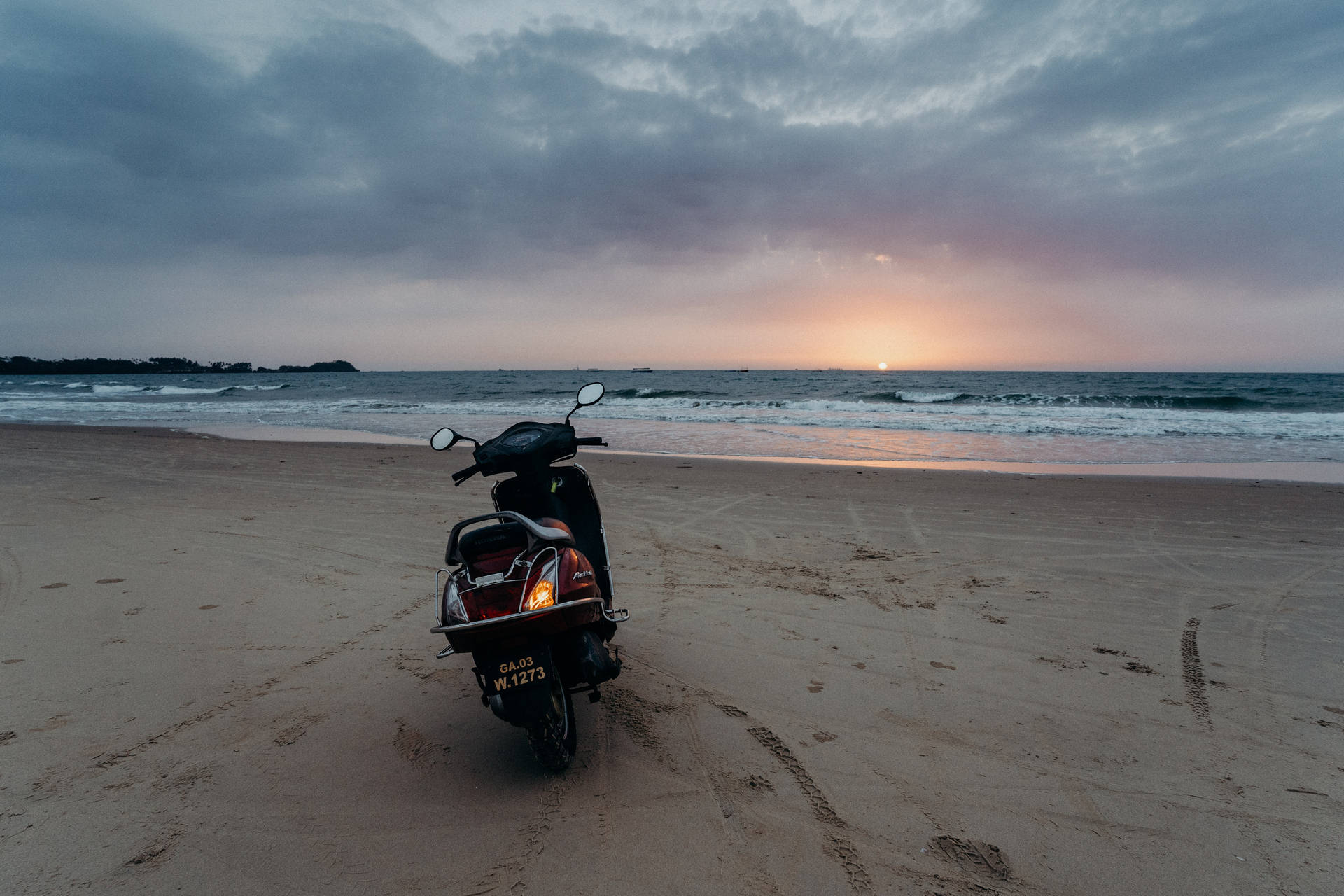 Goa India Black Motorcycle Wallpaper