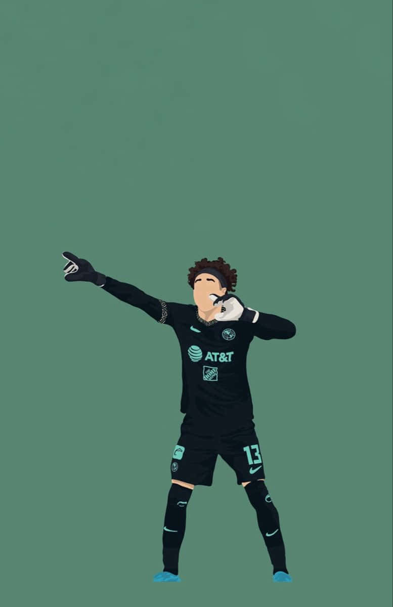 Goalkeeper In Action Illustration Wallpaper