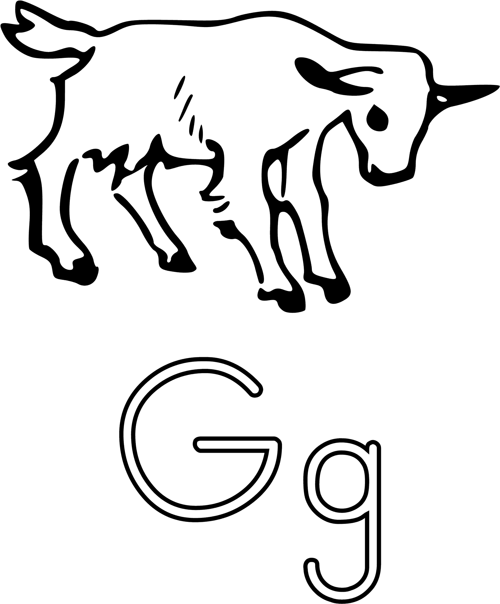 Goat Alphabet Letter G PNG