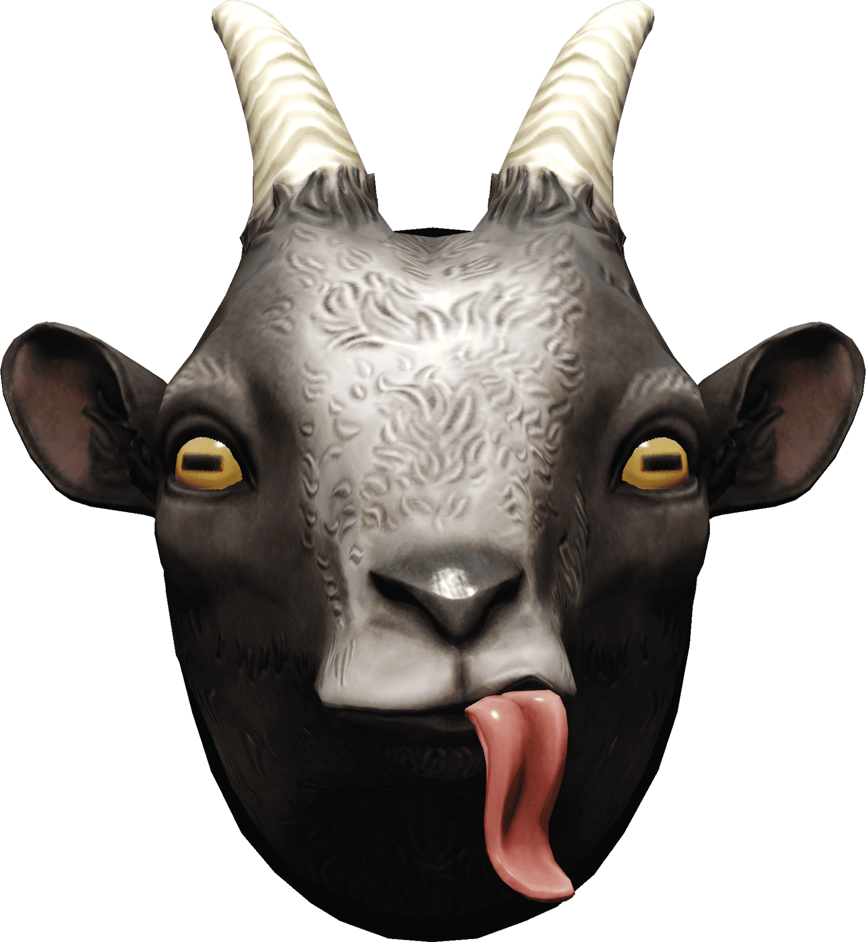 Goat Head Maskwith Tongue Out PNG