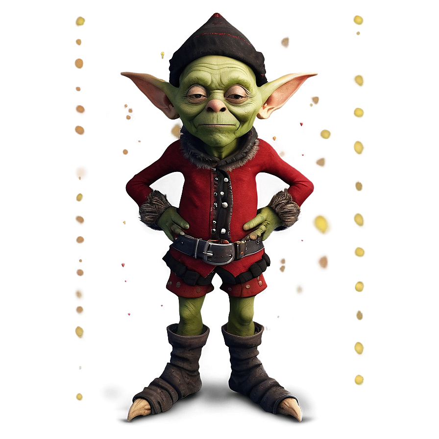 Download Goblin In Festive Outfit Png Bqd37 | Wallpapers.com