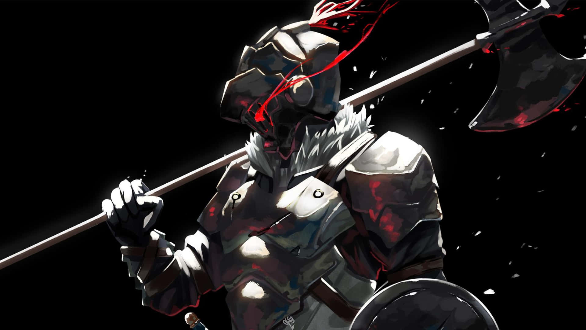 Goblin Slayer Anime Gewapende Krijger Achtergrond