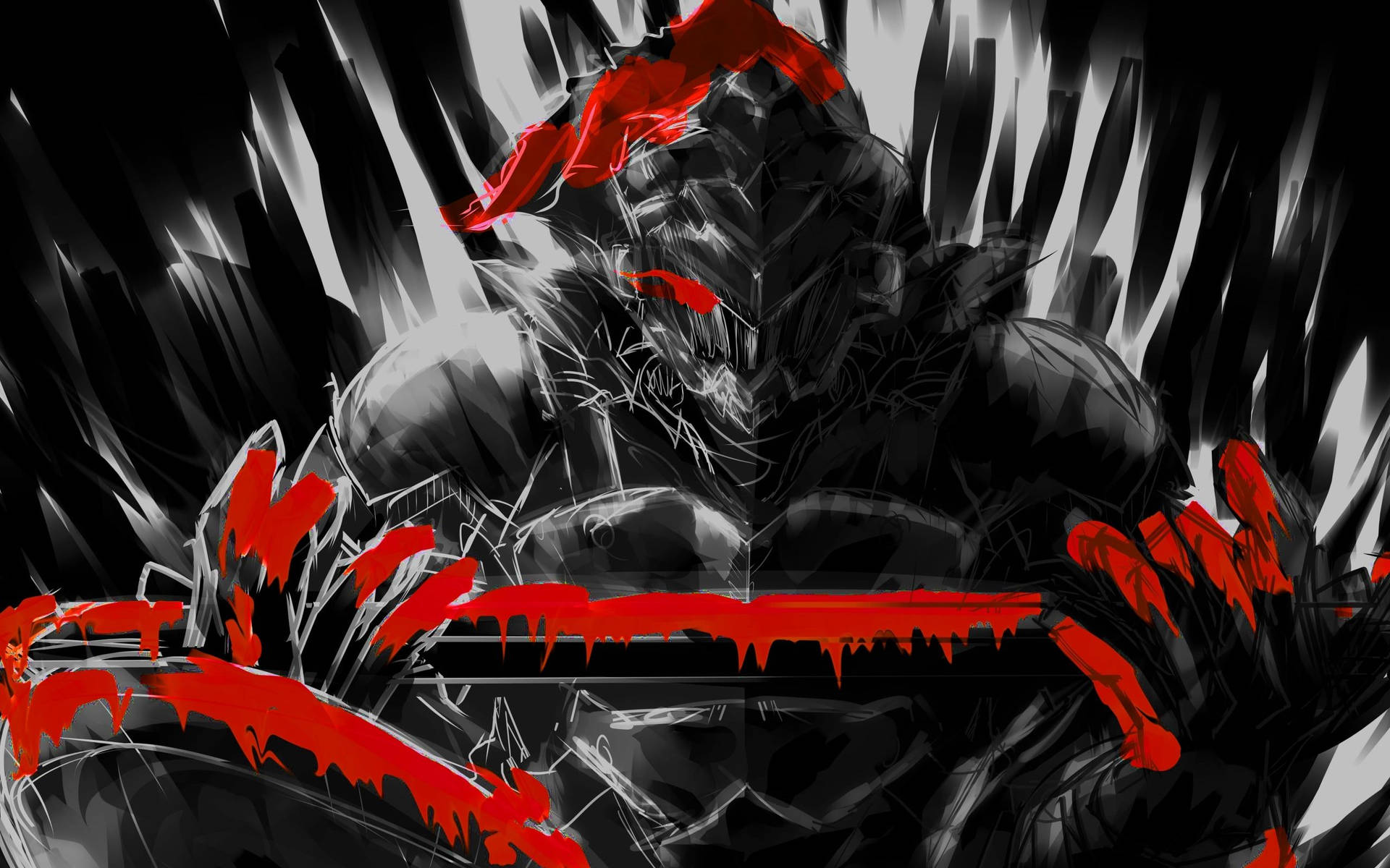 Download Goblin Slayer Red Blood Wallpaper 