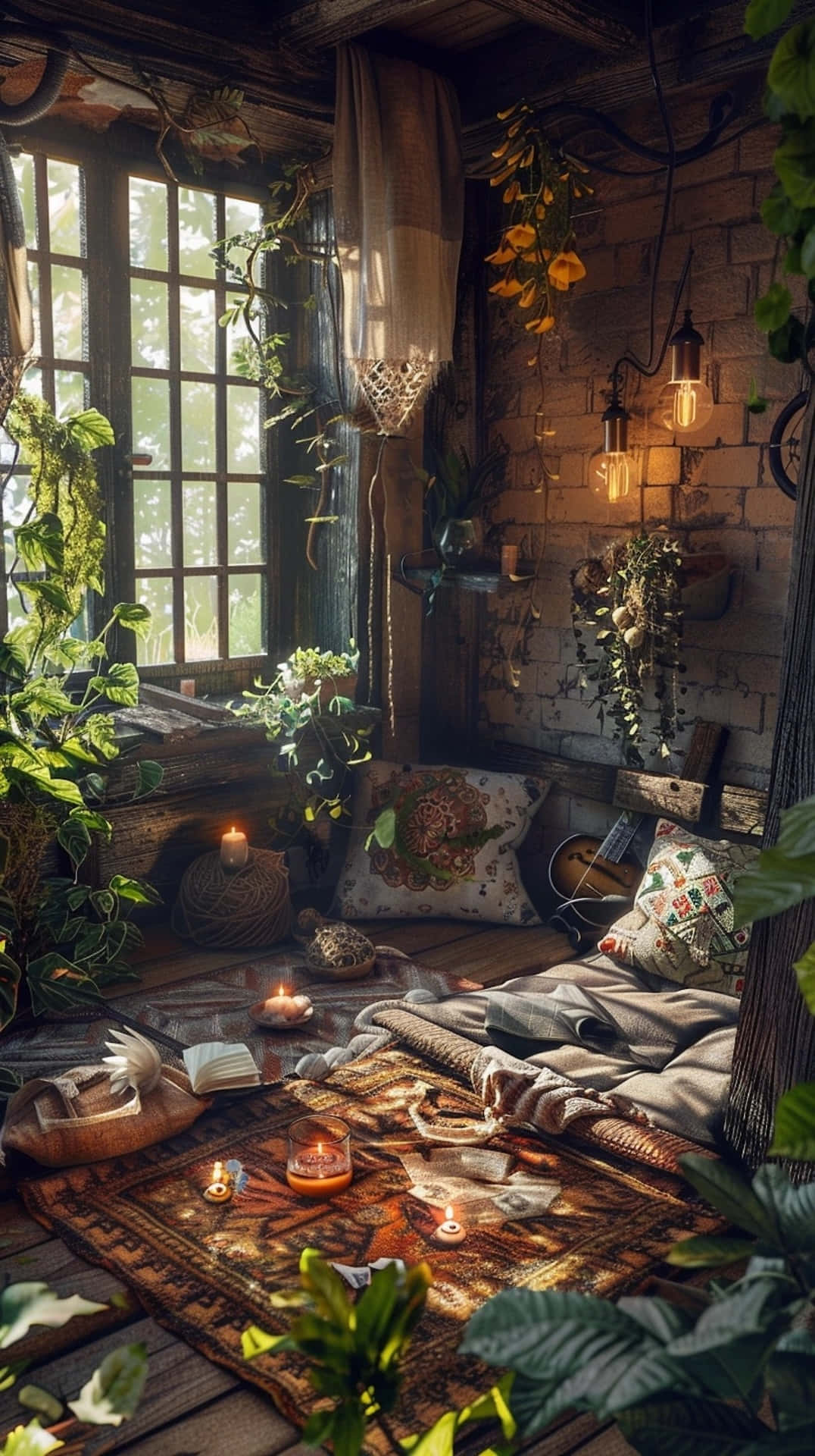Goblincore Nature Inspired Cozy Room.jpg Wallpaper