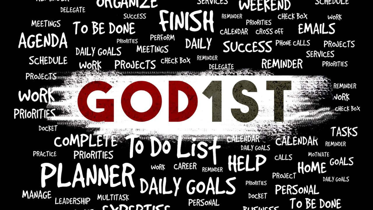 God First Priority Concept Wallpaper