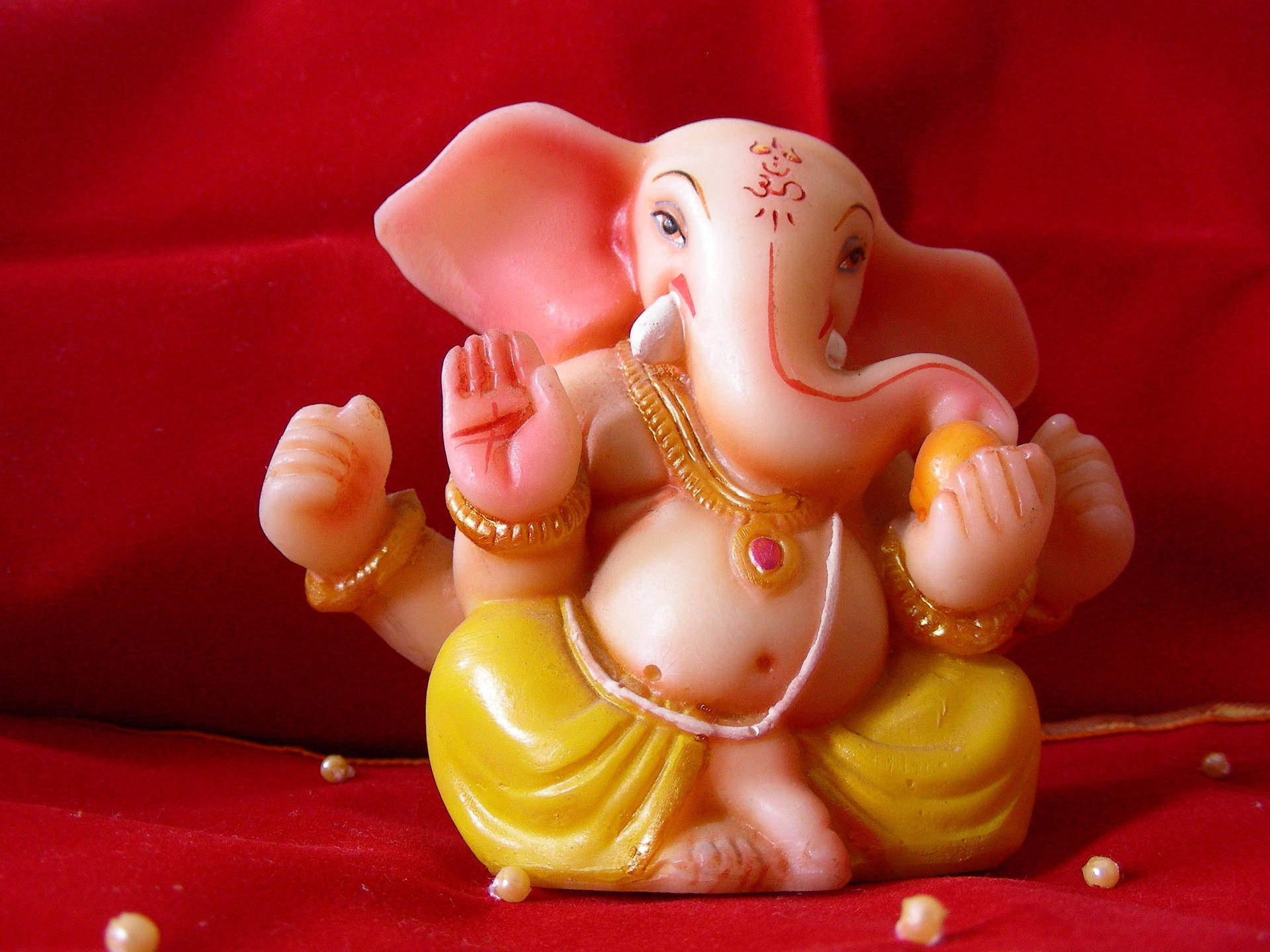 Figurinade Cerámica Del Dios Ganesh Fondo de pantalla