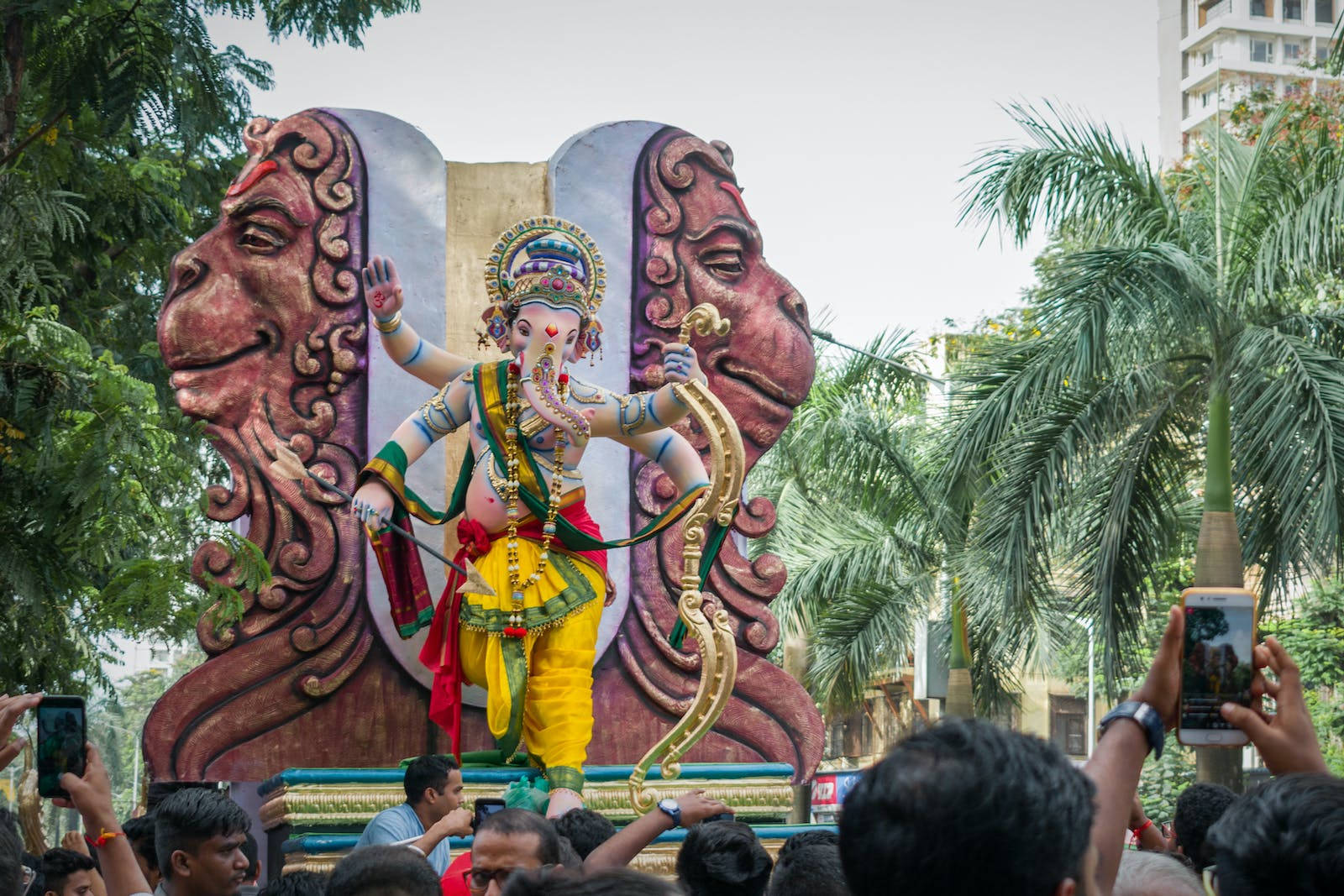 God Ganesh Sculpture On Platform