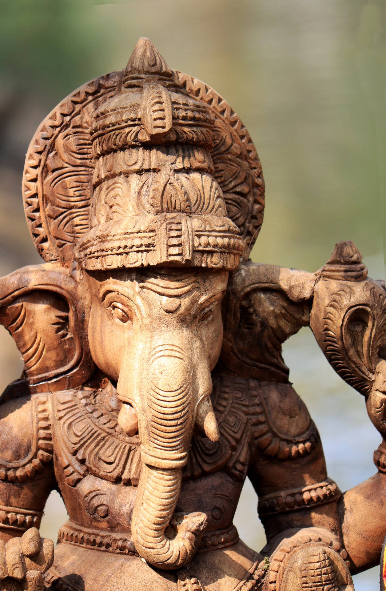 God Ganesh Wooden Statue