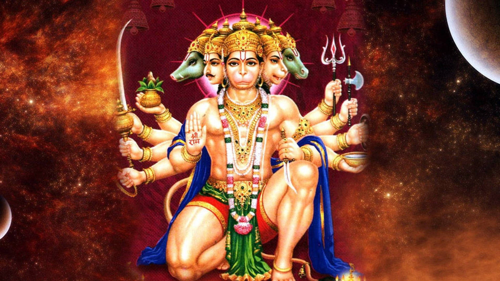 God Hanuman With Other Hindu Gods