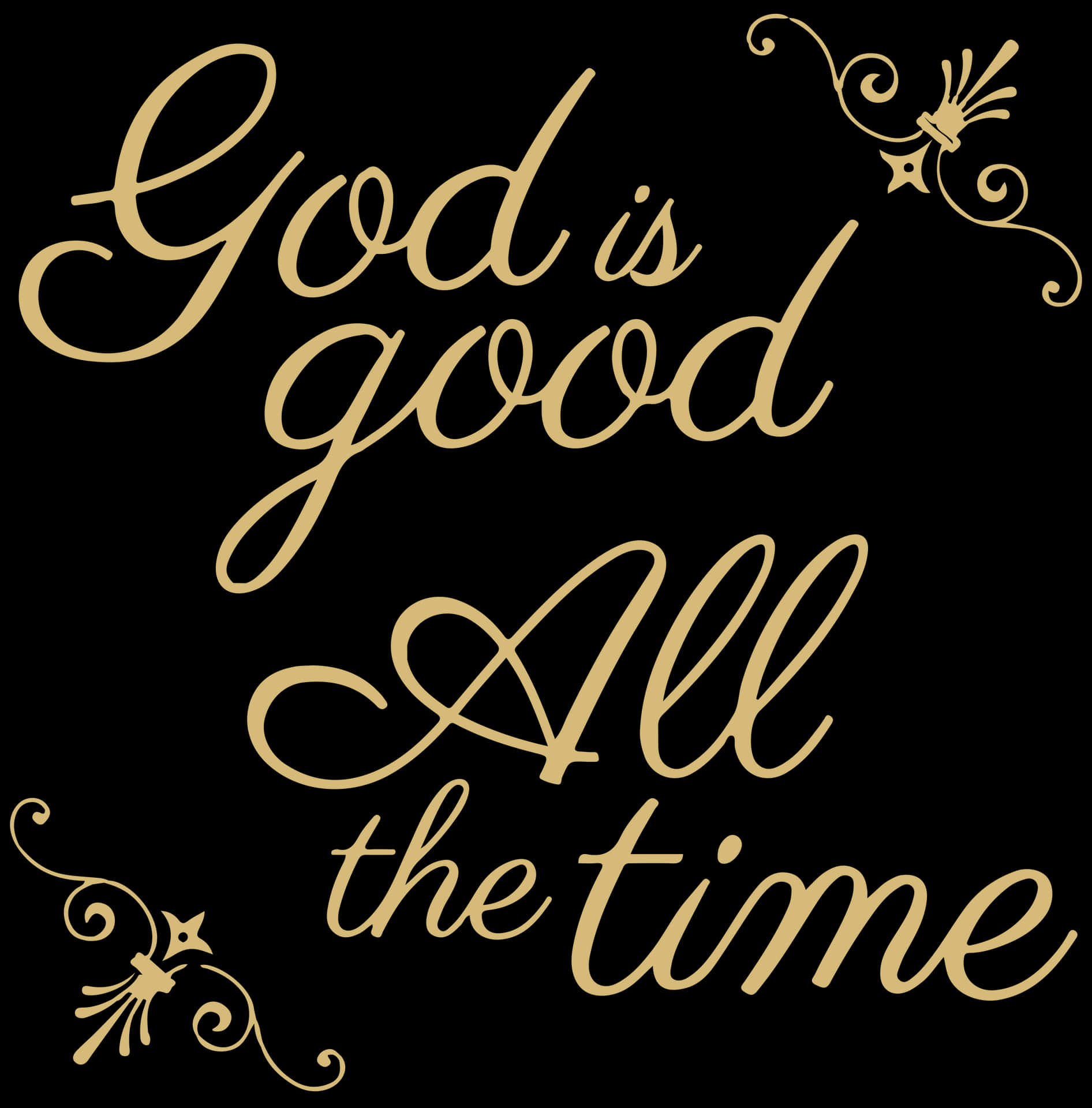 God Is Good White And Gold Aesthetic Wallpaper
