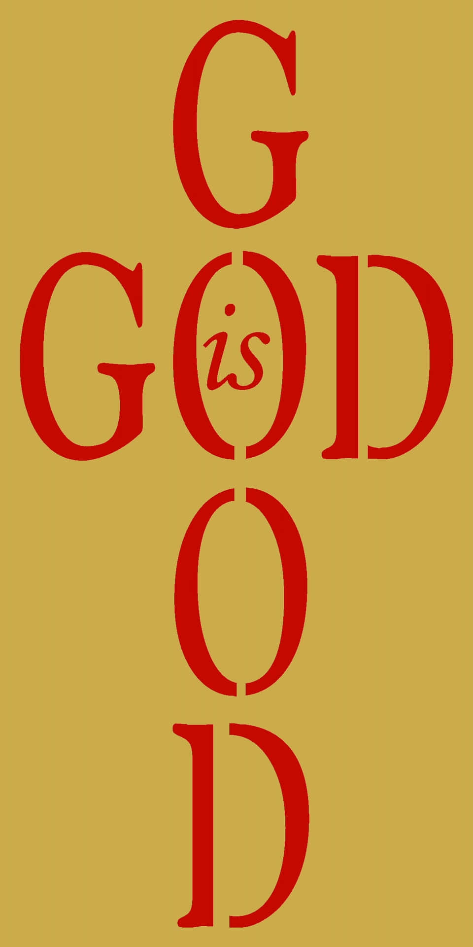 God Is Good Red Font Wallpaper