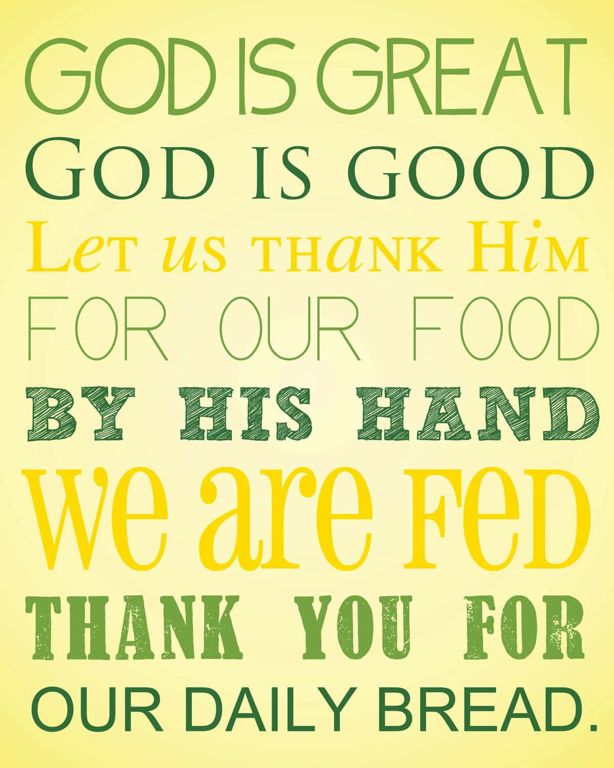 God Is Good Daily Bread Quote Wallpaper