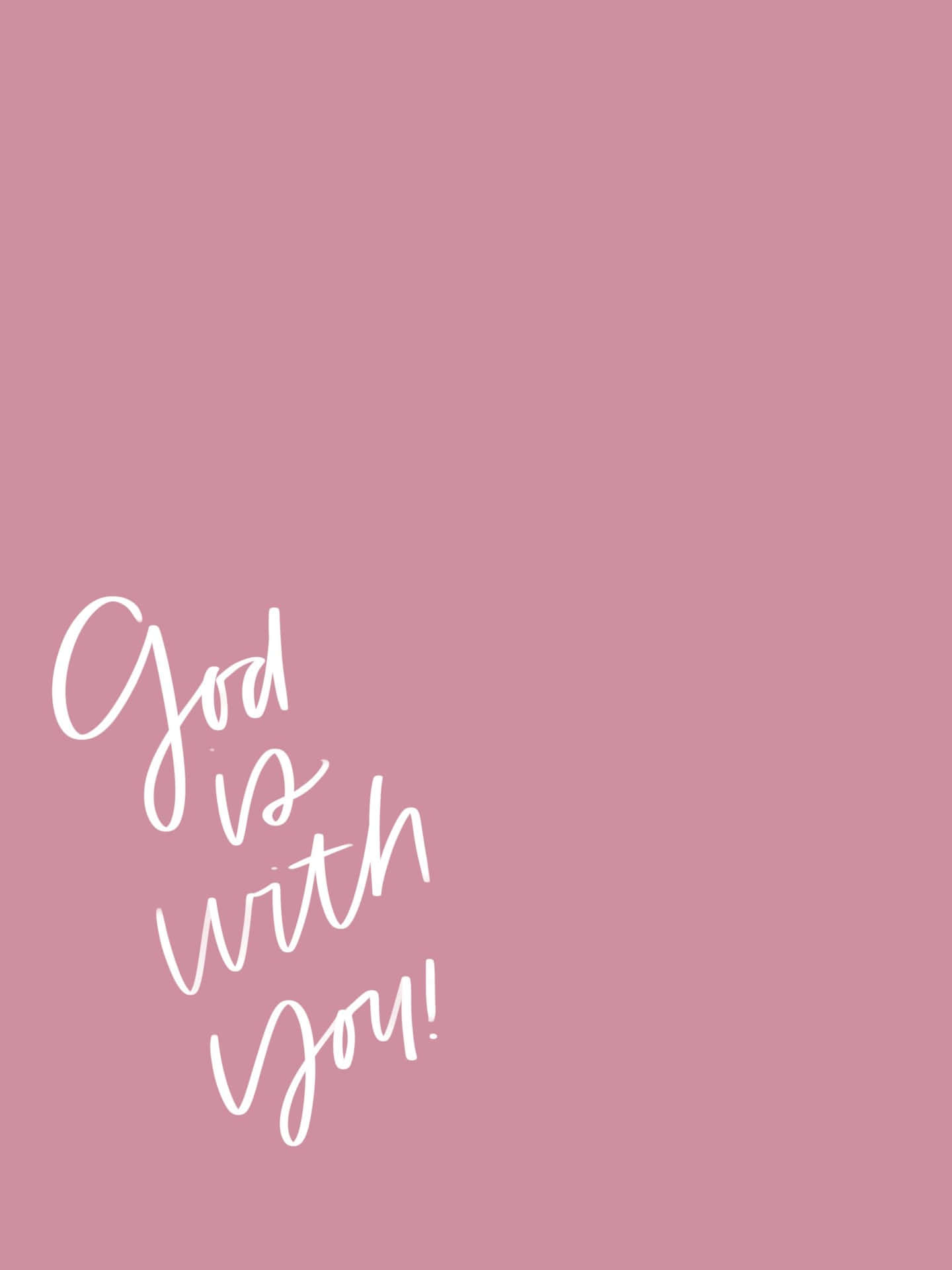 God Is With You Inspirational Quote Wallpaper