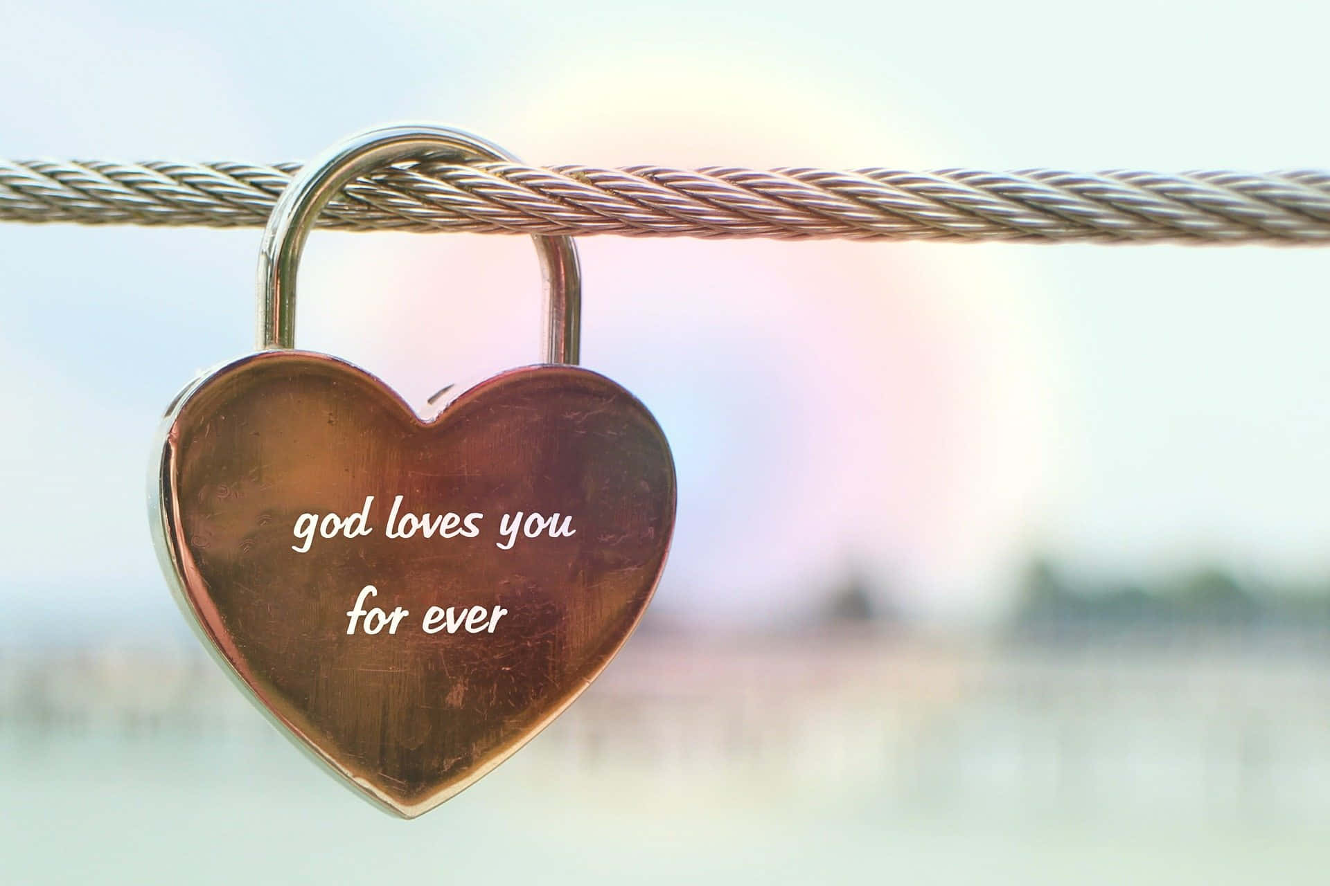 Glem aldrig: Gud elsker dig. Wallpaper