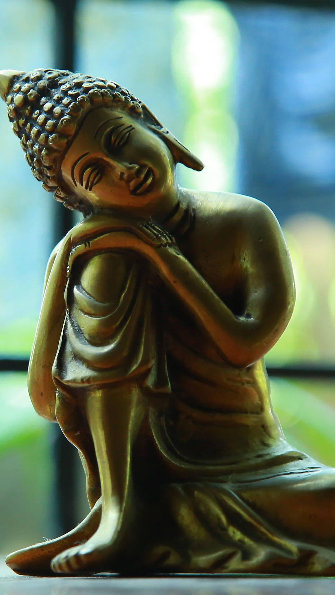 Download God Mobile Buddha Gold Figurine Wallpaper 