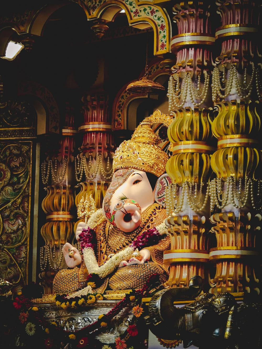 Deusmóvel Santuário De Ganesha. Papel de Parede