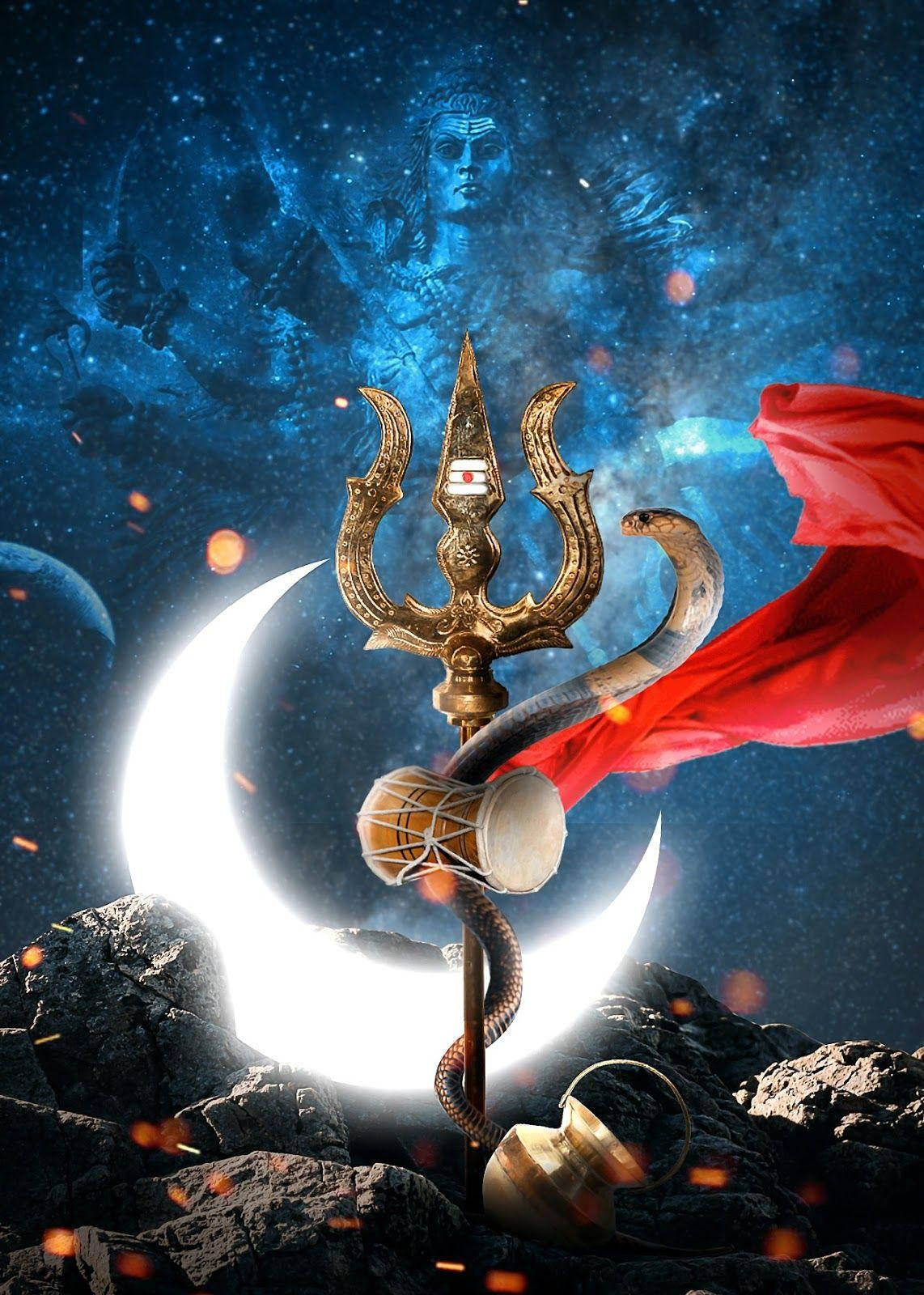 God Mobile Shiva Symbolism Trident Vasuki
