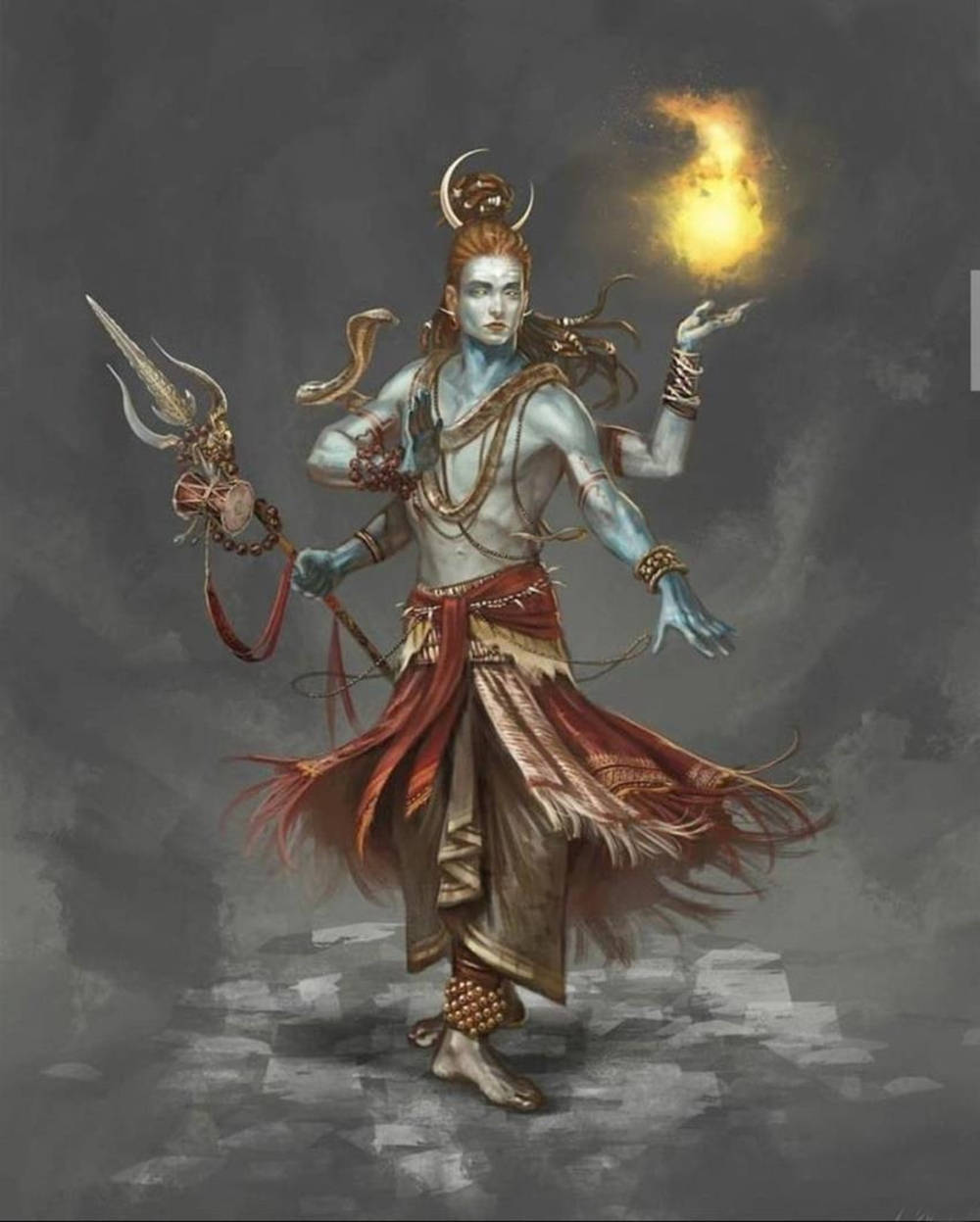 God Mobile Shiva Trident Flame