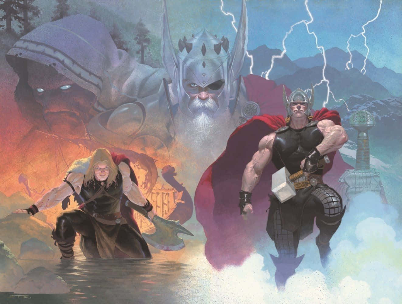 Image  God of Thunder from Norse Mythology Wallpaper