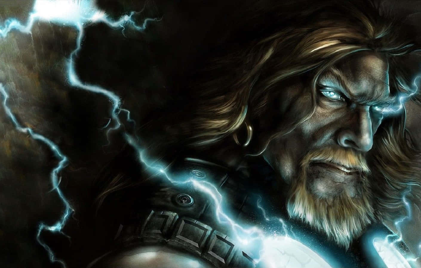 Feel the electricity as Thor unleashes his GOD OF THUNDER power Wallpaper