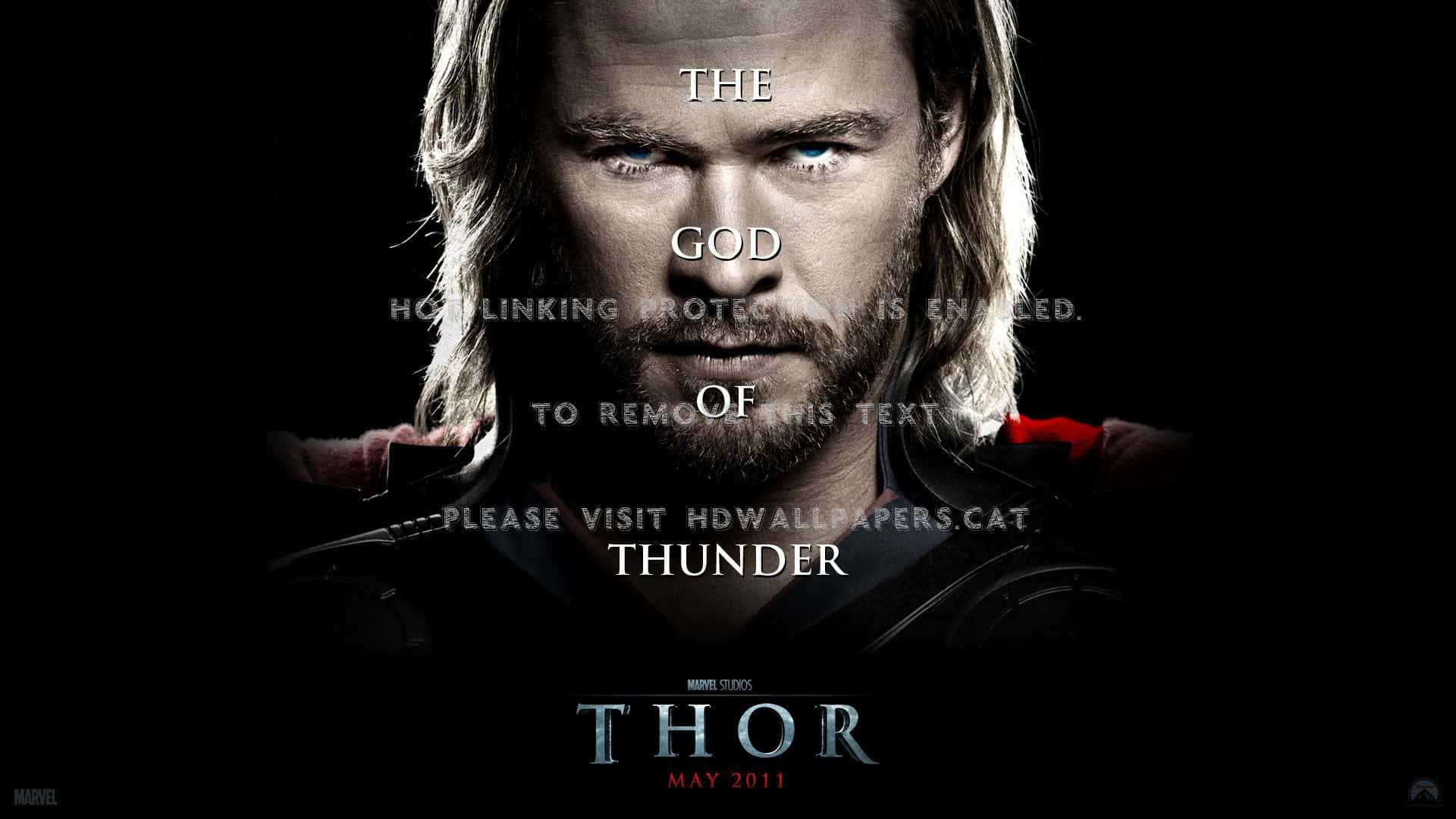 "The God of Thunder stands ready to face any challenge!" Wallpaper