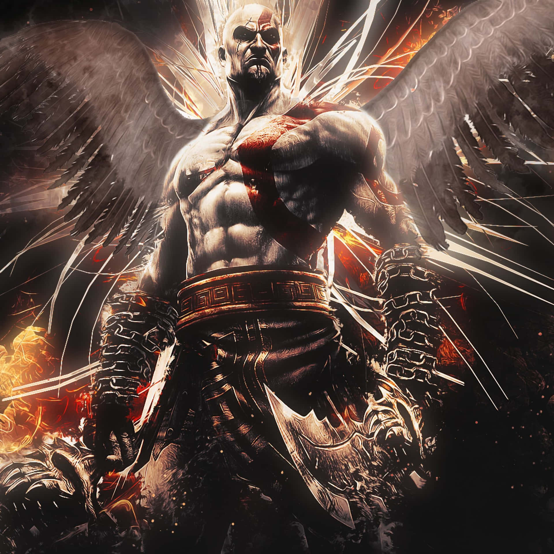 Kratos embarks on a journey to reclaim his lost power in God of War 3 Wallpaper