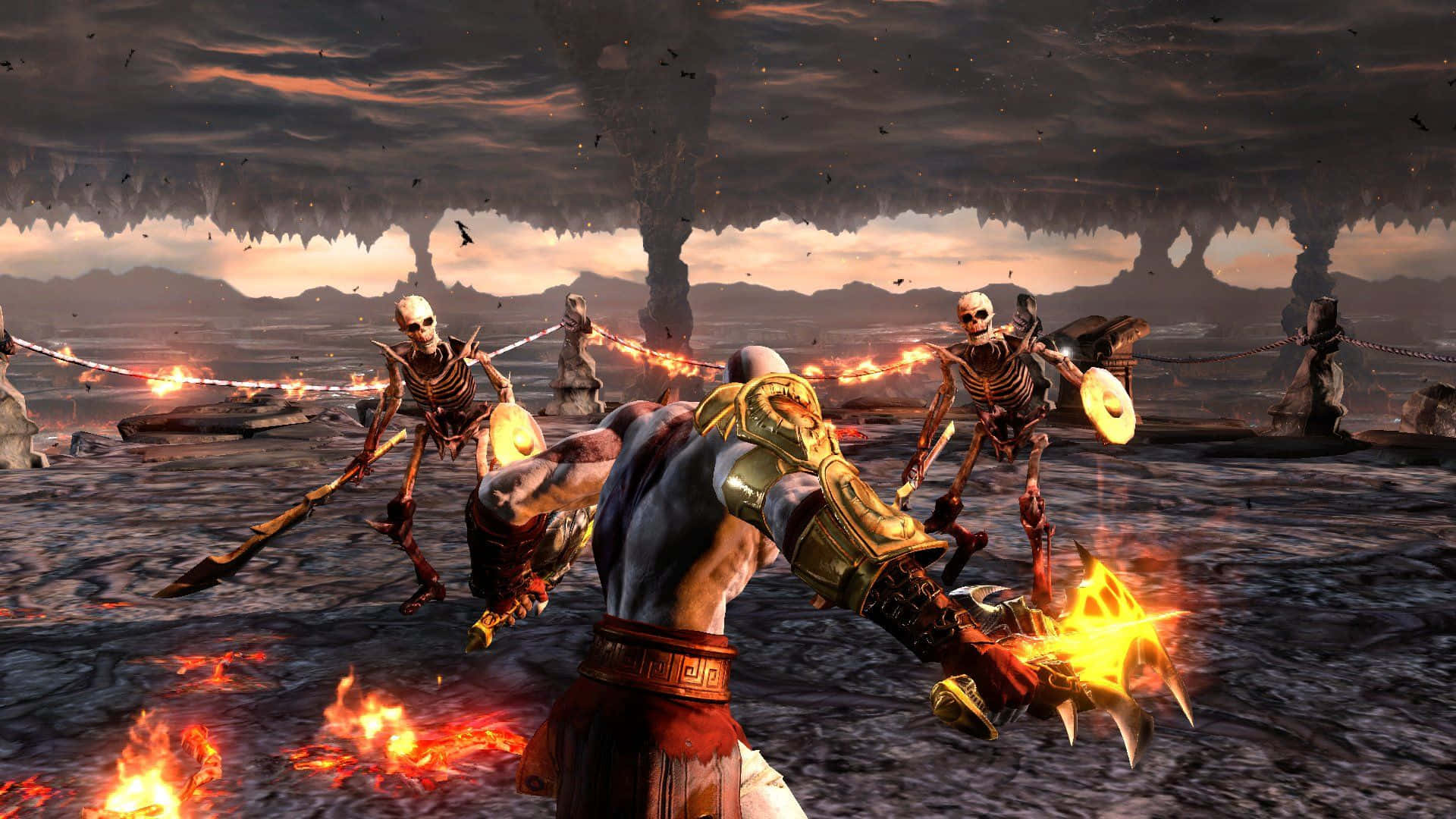 Gå ind i Kratos og hans helte farefuld verden! Wallpaper