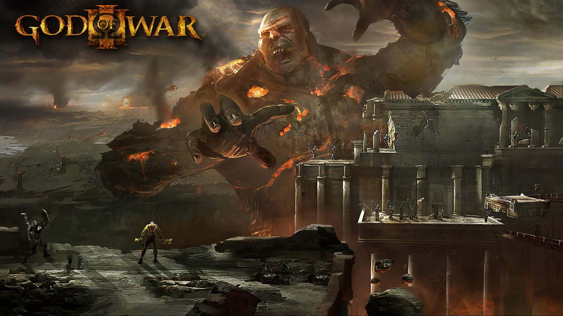 Avenge your fallen father Kratos with God of War 3 Wallpaper