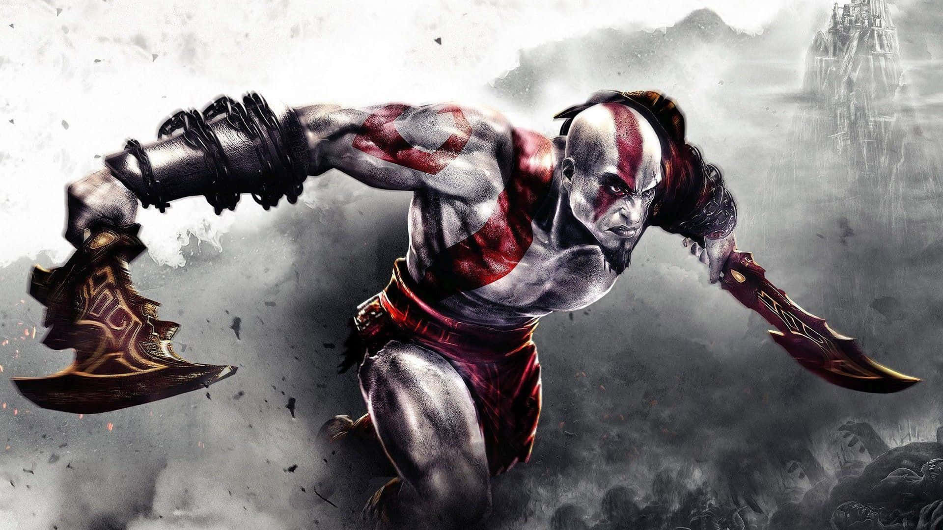 Kratos on a revenge mission in God Of War 3 Wallpaper