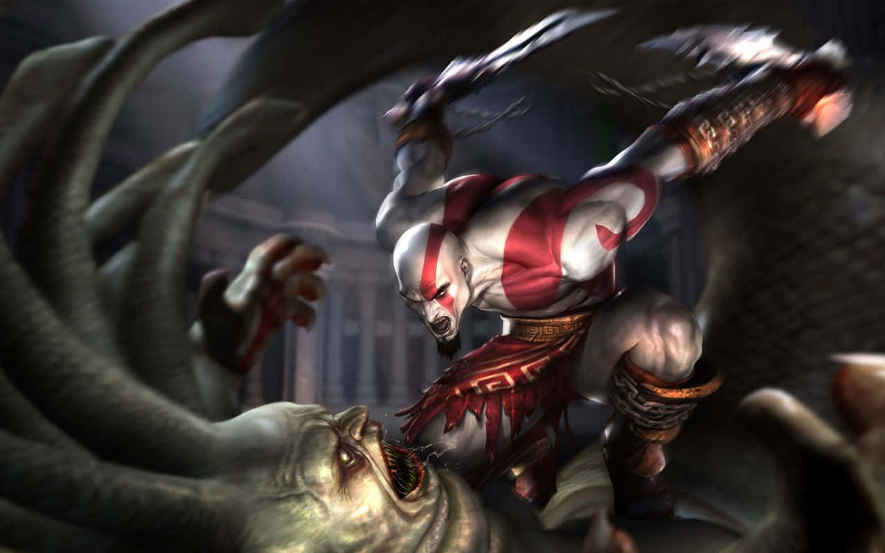 Kratos Unleashed ser ud som en stor og overvældende kraft. Wallpaper