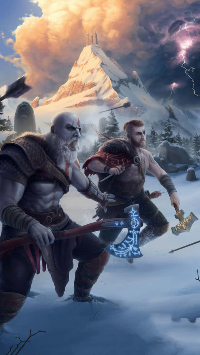 Kratosund Atreus Erobern Eine Neue Welt. Wallpaper