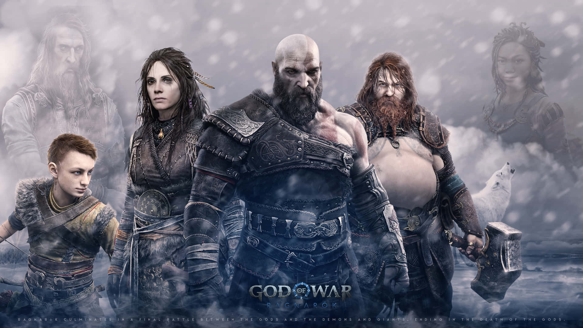 Bildvon Kratos Aus Dem Playstation-5-spiel 'god Of War 5' Wallpaper