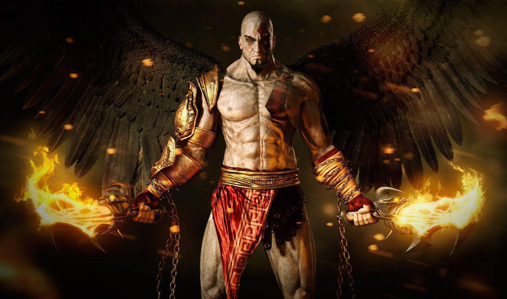 "Rise Against The Gods - Kratos in God of War" Wallpaper