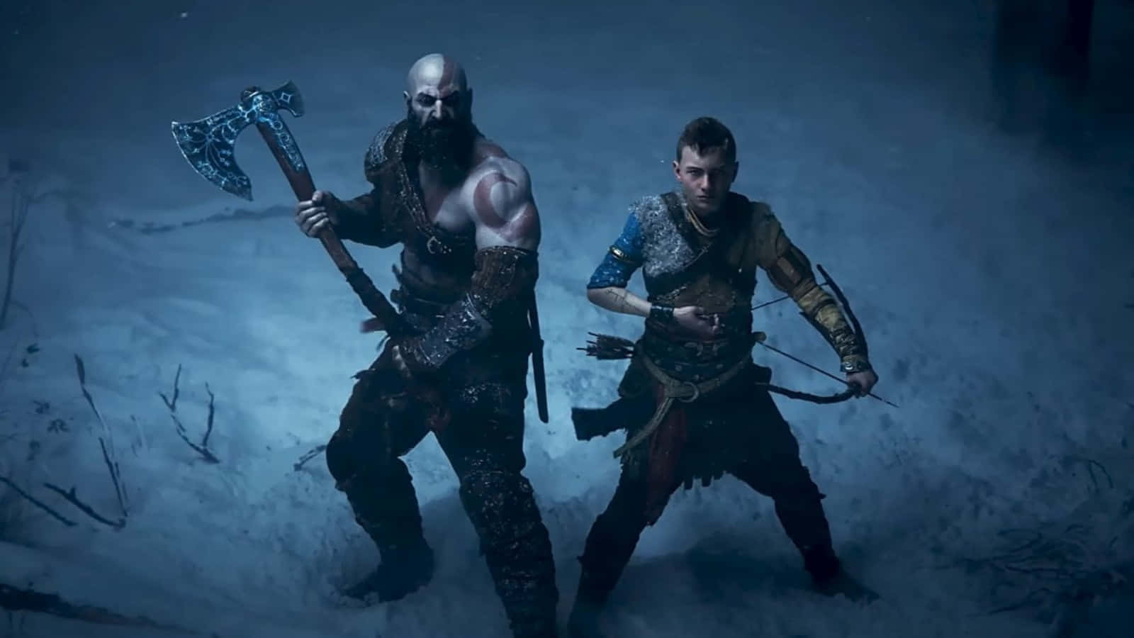 Épicaconfrontación Entre Kratos Y Otros Personajes De God Of War Fondo de pantalla