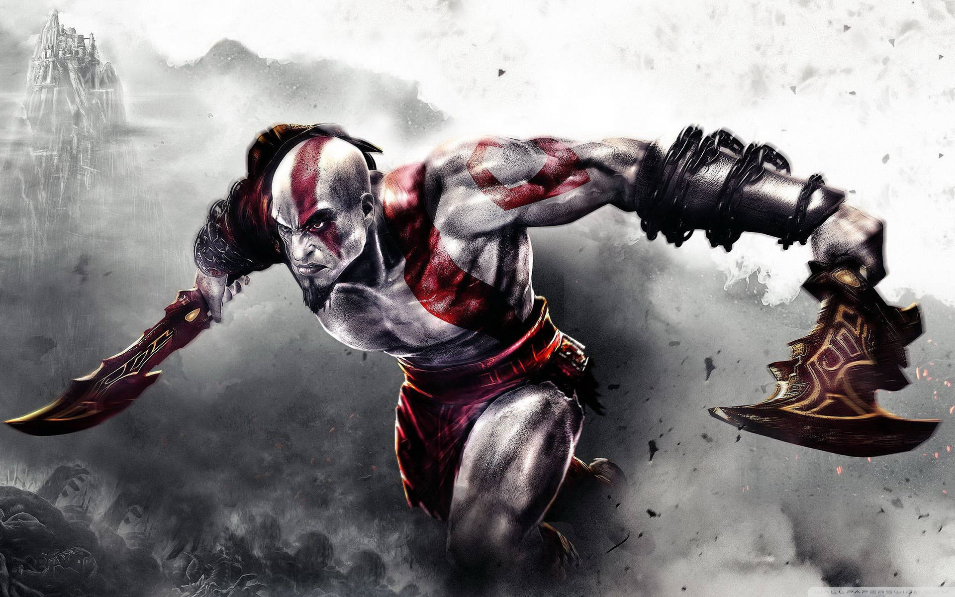 Kratos, The Fearless Spartan Hero Of God Of War Wallpaper