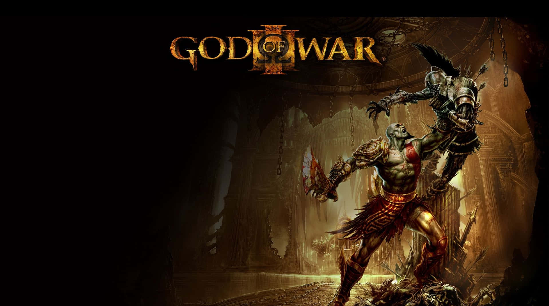 Bliv med Kratos på hans episke rejse mod toppen af Mount Olympus i God of War III. Wallpaper