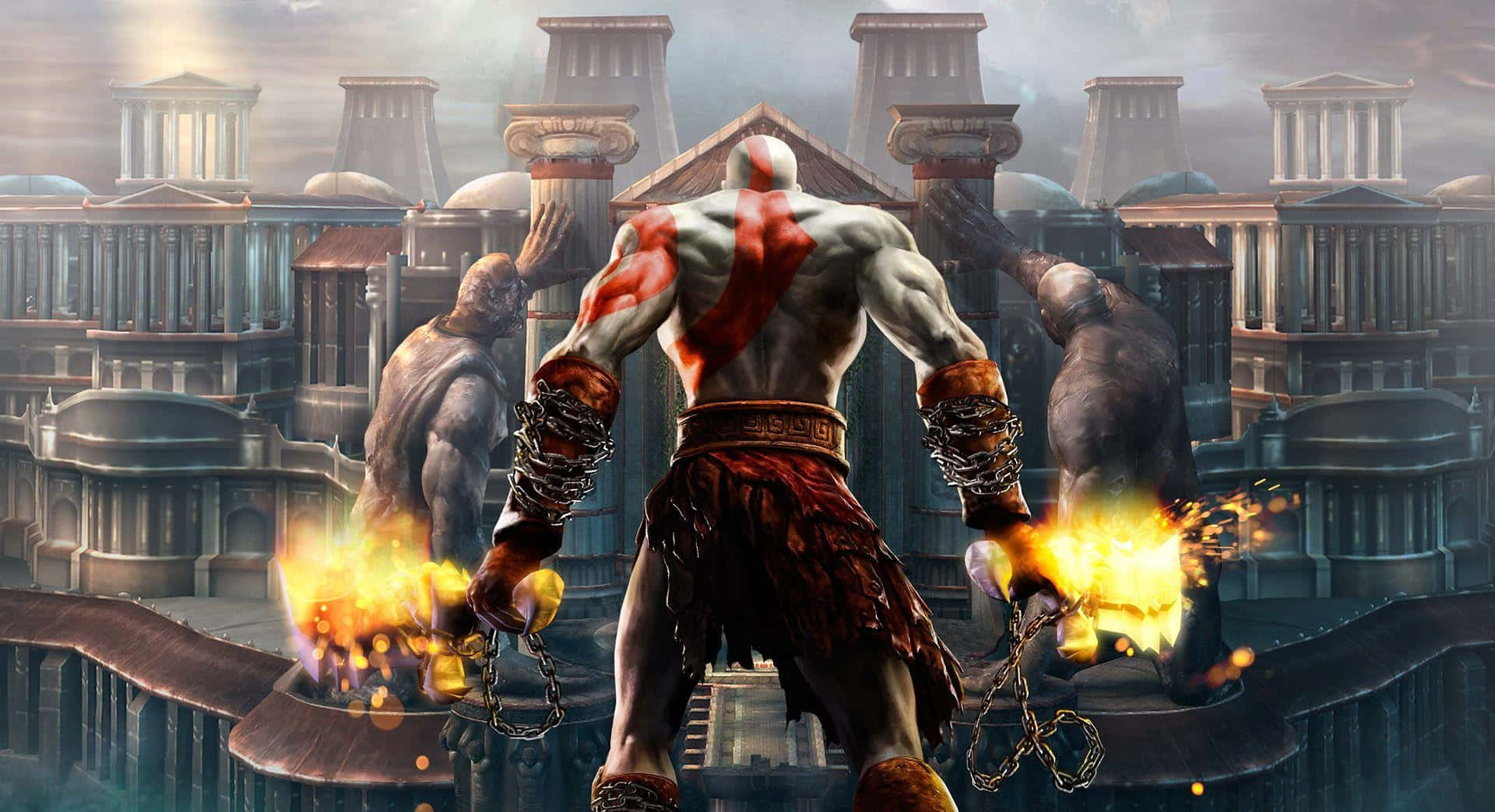 Diodella Guerra Iii Kratos Olimpo Sfondo