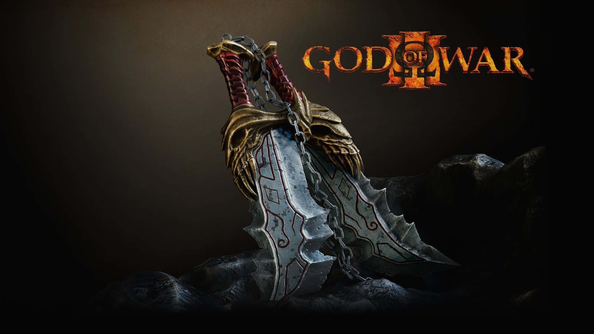 Kratos forbereder sig på at udløse sin guddommelige vrede i God Of War III. Wallpaper