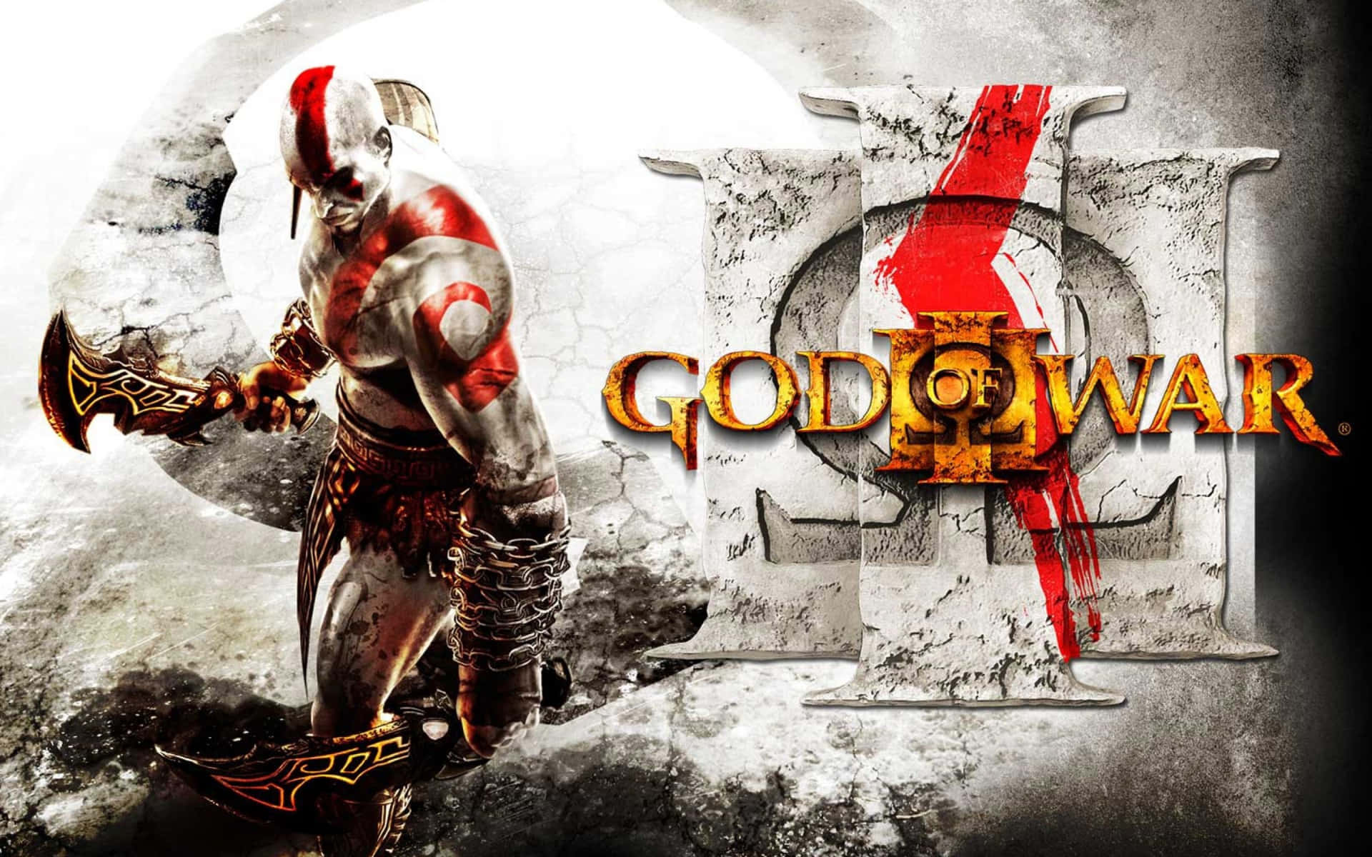 God Of War Iii Kratos Logo Wallpaper