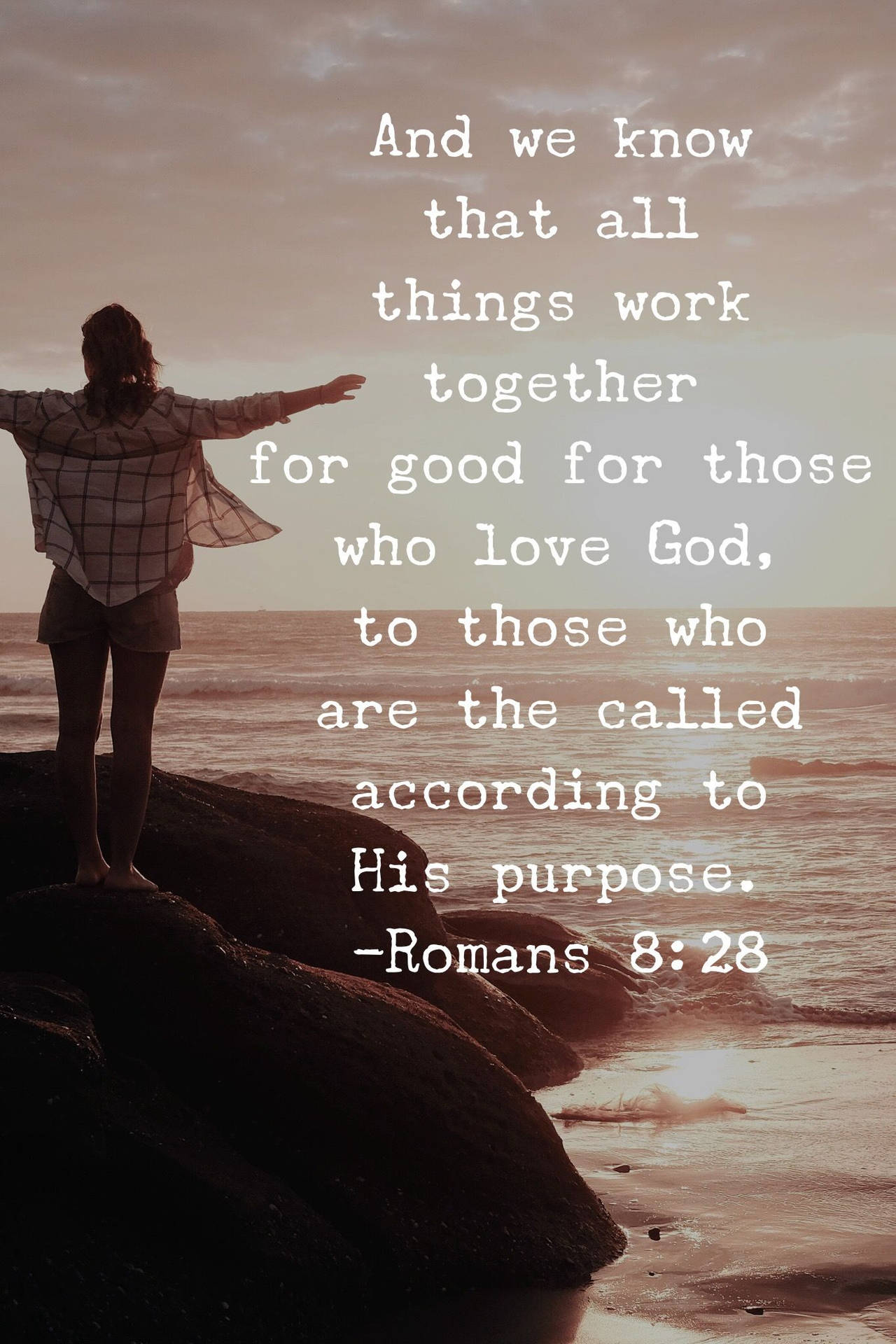 Download God Quotes Romans 8:28 Wallpaper 