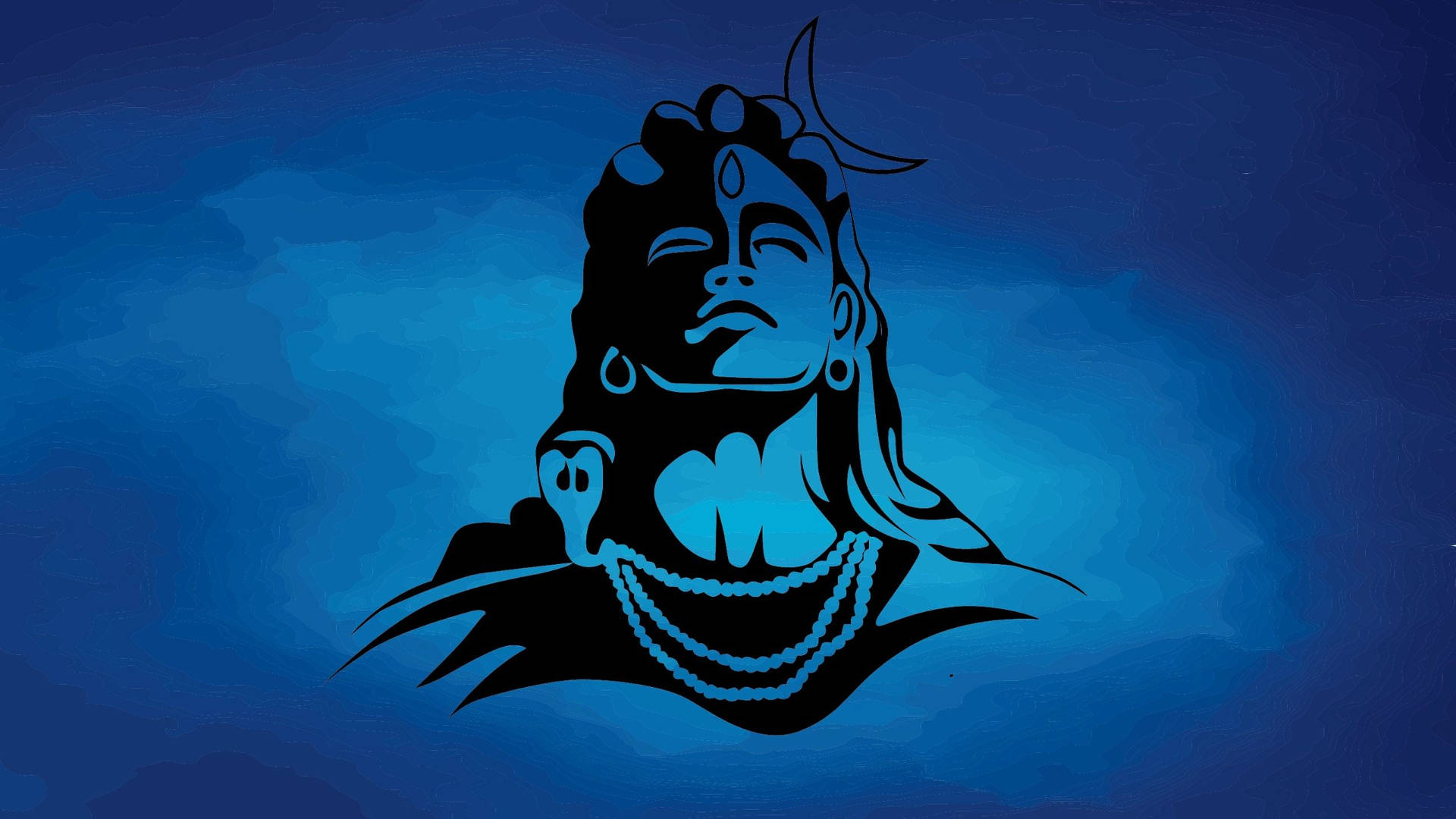 God Shiva Blue Aesthetic Art Wallpaper