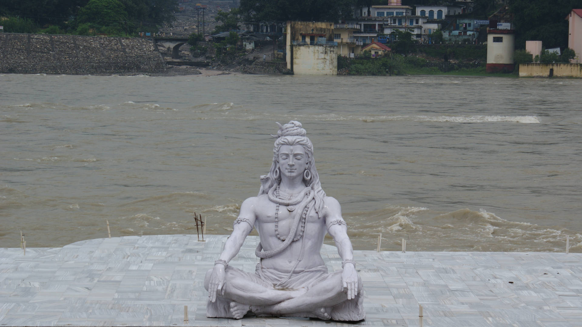 God Shiva Meditating By The Bay Wallpaper