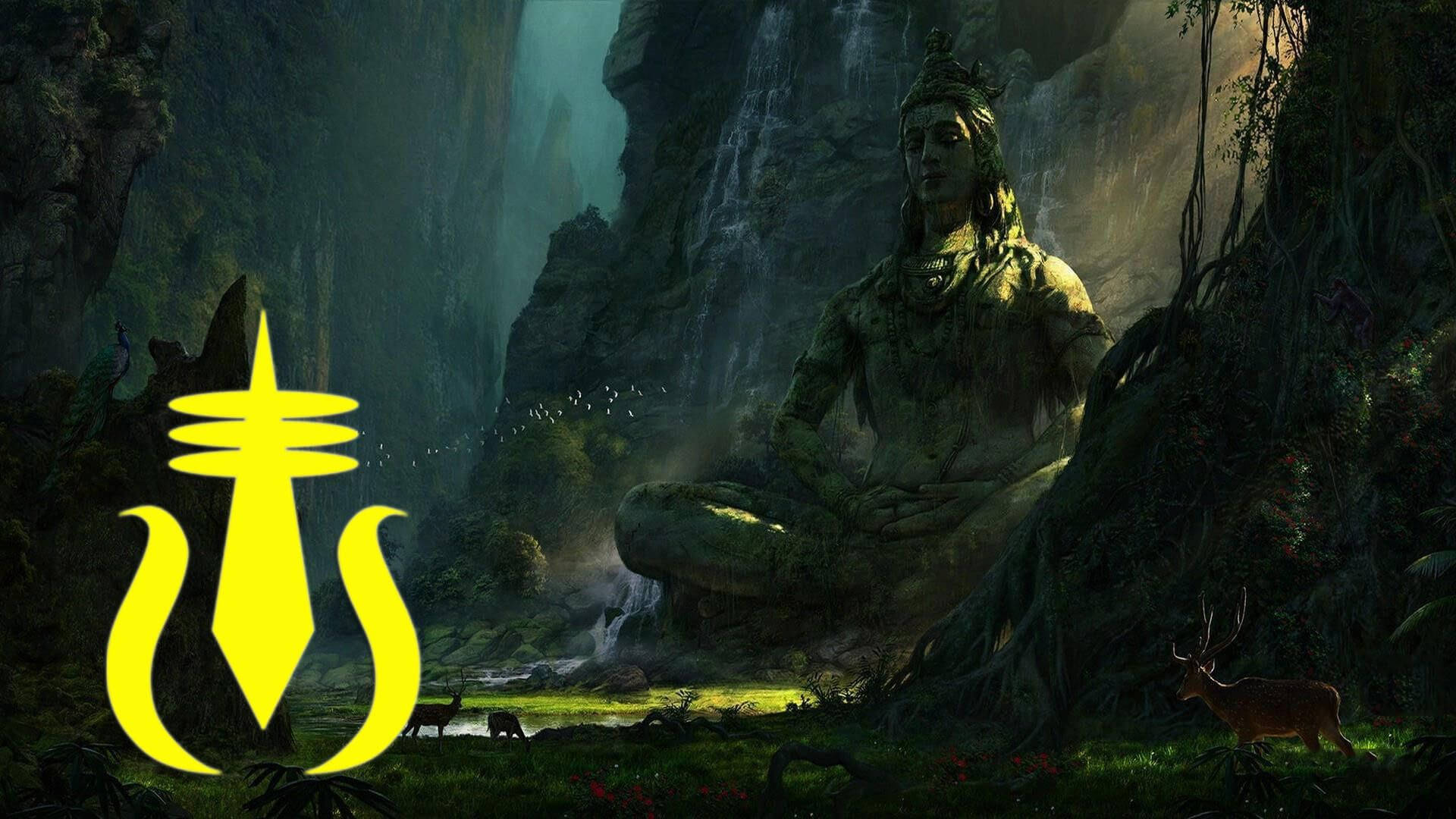 God Shiva One With Nature Wallpaper
