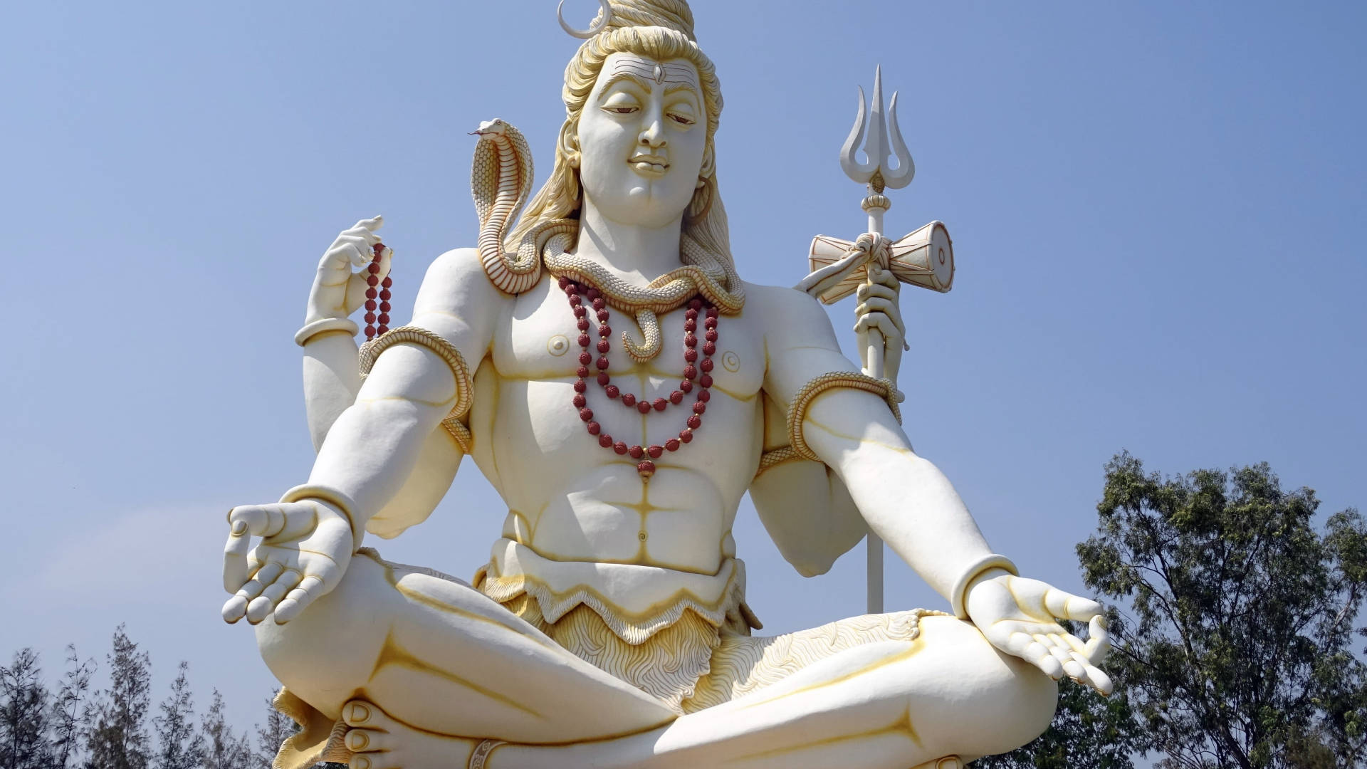 Estatuablanca De Dios Shiva Fondo de pantalla