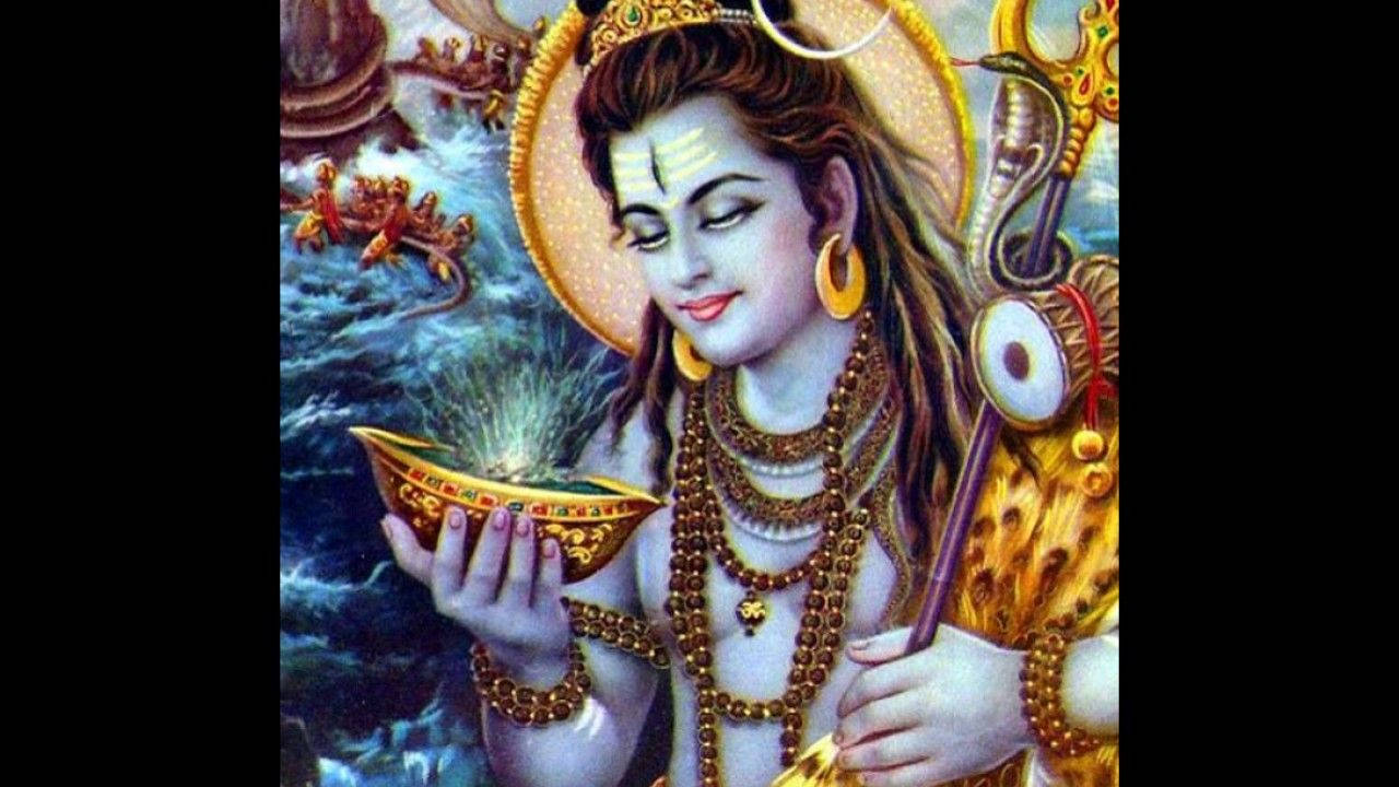 God Shiva With Bowl Of Water Wallpaper