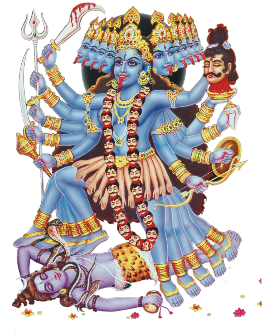 Goddess Durga Defeating Mahishasura PNG