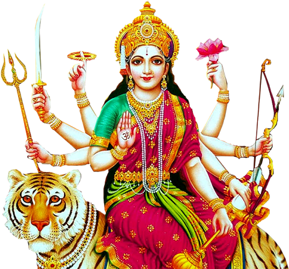 Goddess Durga Multi Armed Deity PNG