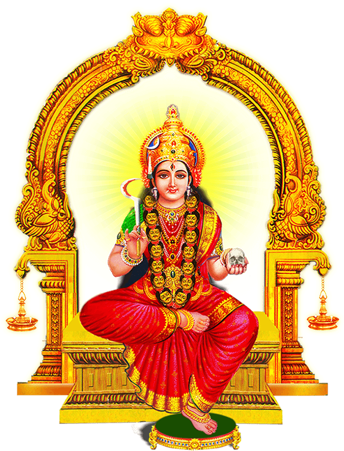 Goddess Durga Seatedon Lotus PNG