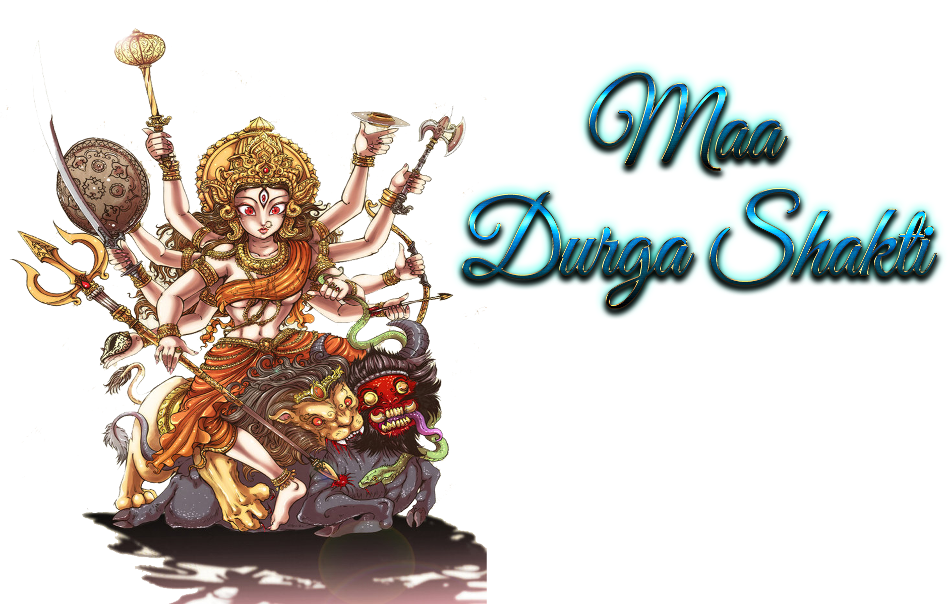 Goddess Durga Shakti Illustration PNG